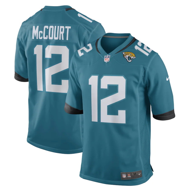 mens nike james mccourt teal jacksonville jaguars game player jersey